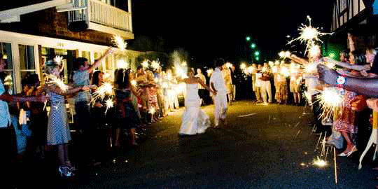 Outer Banks wedding fireworks